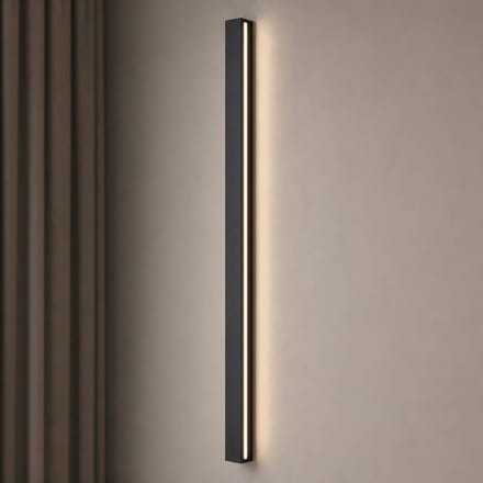 Lucande LED wandlamp Kinsley, 90 cm, zwart, dimbaar, CCT