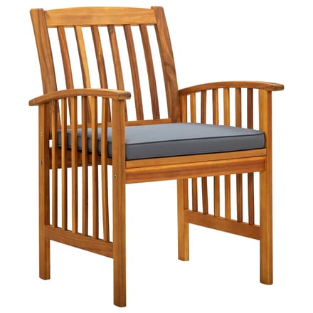 vidaXL - 3-delige - Tuinset - met - kussens - massief - acaciahout