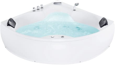 SENADO - Hoekbad whirlpool - Wit - 150 x 205 cm - Acryl