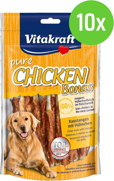 Vitakraft CHICKEN Bonas Sticks Kip - hondensnack - 80 gram - 10 verpakkingen