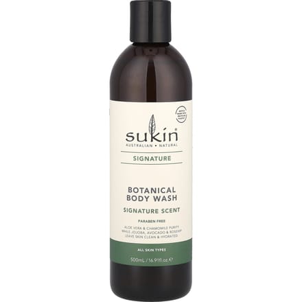 Sukin, Botanical Body Wash, Signature, 500 ml (16.9 fl oz) white