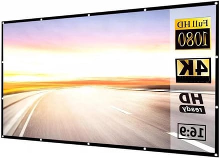 Projectiescherm - Buitenscherm Filmscherm - Thuisbioscoop Creëren - Opvouwbaar Draagbaar Ontwerp - 84 Inch - Wit