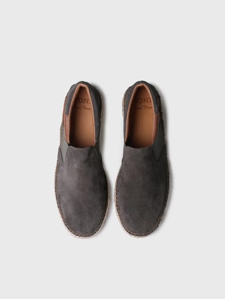 Suède espadrilles voor heren met elastiek | MARCEL
