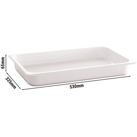 GGM Gastro (6 Stück) Melamin-Behälter GN 1/1 - ECOLINE - 7,1 Liter - Höhe: 65mm