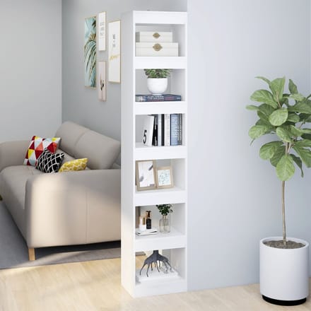 vidaXL - Boekenkast/kamerscherm - 40x30x198 - cm - wit