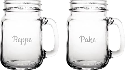 Gegraveerde Drinkglas 45cl Pake & Beppe