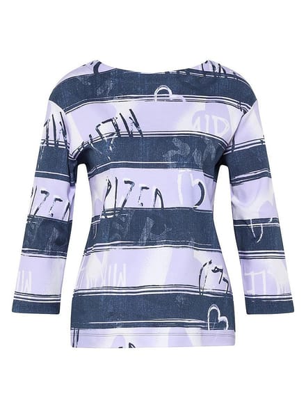 Shirt boothals Van Rabe paars