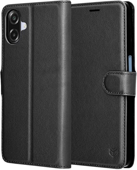 Hoesje geschikt voor Samsung Galaxy A07 4G - Techsuit Leather Folio Book Wallet Case - Zwart