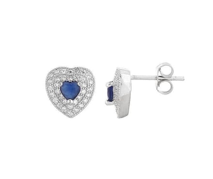 Montebello Oorbellen Phlomis - 925 Zilver Gerhodineerd - Hart - ∅10mm