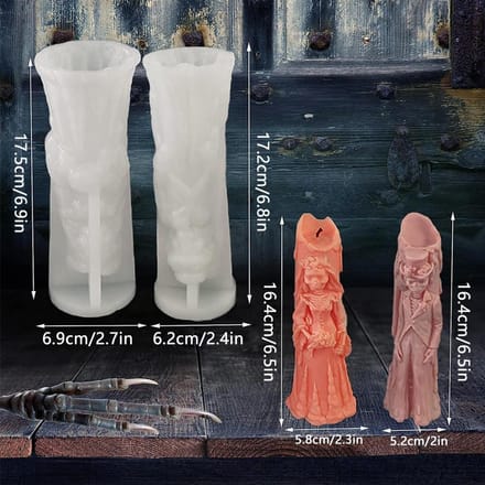 3D Creatieve Halloween Siliconen Schedel Schimmel Wax Smelt Schimmel DIY Ambachtelijke Decoraties white