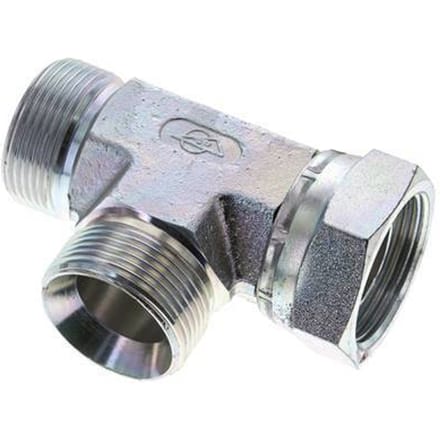 T-koppeling G1 1/4" Buitendraad x Binnendraad Staal Hydrauliek 190bar (2669.5psi)