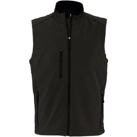 SOLS Heren Rallye Soft Shell Bodywarmer Jacket (Zwart)