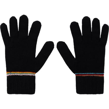 Paul Smith Men Glove Sig Block Strpe Black Größe: OS | Schals Outlet | Herren | Schwarz
