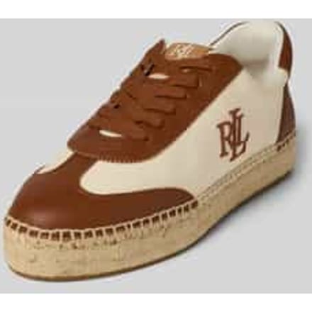 Sneakers van een mix van leer en textiel, model 'LUIZE'