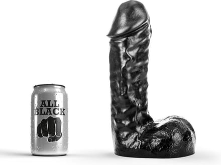 All Black Klassieke Dildo 24,5 x 6 cm - zwart
