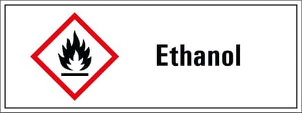 Ethanol GHS tekststicker 200 x 75 mm