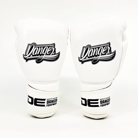 Danger Avatar Bokshandschoenen - Echt Leer - Wit 16 oz