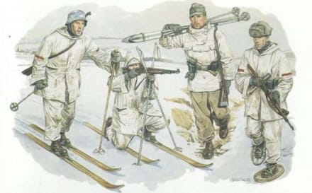 Dragon Modelbouwpakket Militaire voertuigen - 6039 German Ski Troop - Figures Plastic - 1:35 - Modelbouw
