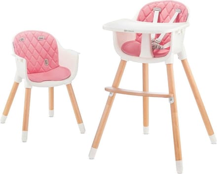 Kinderkraft SIENNA Kinderstoel - 2-in-1 - Met eetblad - Tot 20 kg - Roze