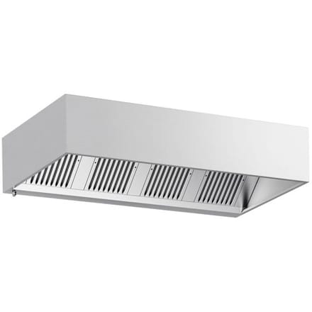 GGM Gastro Kastenhaube - 2200mm - mit Filter & Lampe Zilver