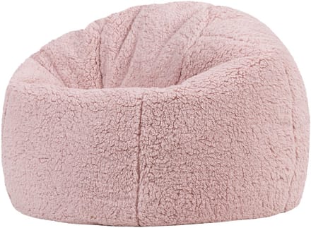 icon - Kingston Kinderzitzak Stoel - Fluffy Pluche Teddy - Oud roze
