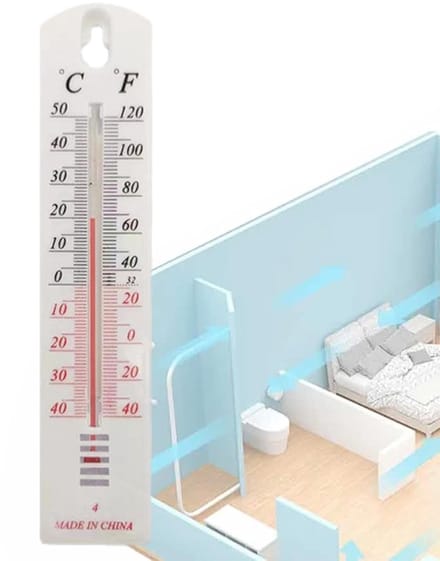 Binnenthermometer - Temperatuurmeter - Kamer Binnen - Breed Meetbereik - 218 x 46 cm