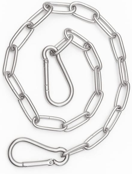 Sterke RVS Ketting 60 cm - Gelaste Metaalketting voor Buiten & Diverse Toepassingen