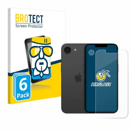 Screenprotector 6 Stuks voor Apple iPhone 16e / 17e Beschermglas transparant
