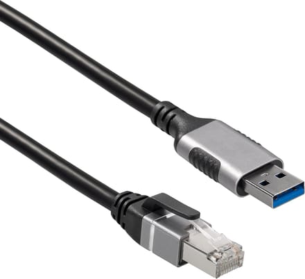 Powteq USB A naar netwerk - 3 meter - USB netwerkkabel - 1 Gbit - USB 3 naar RJ45 Cat 6 - Afgeschermd