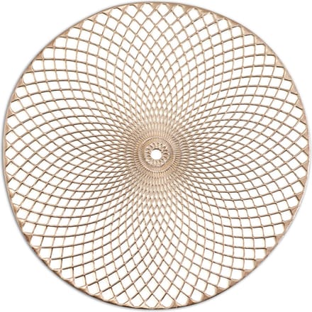 Zeller placemats - 4x - rond - mandala - goud - 38 cm - onderleggers