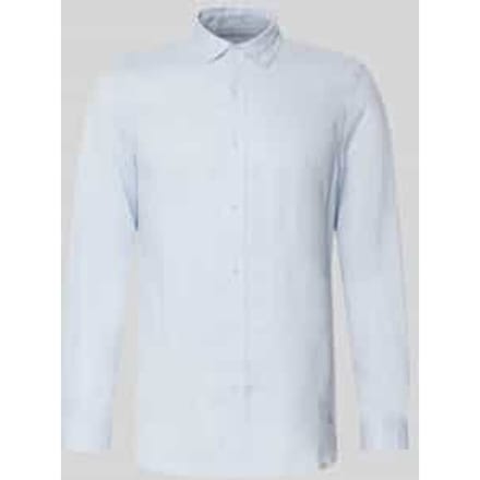 Regular fit linnen overhemd met Button-downkraag