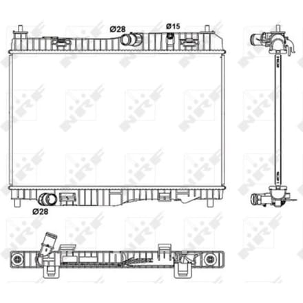 Radiator, motorkoeling NRF 53044