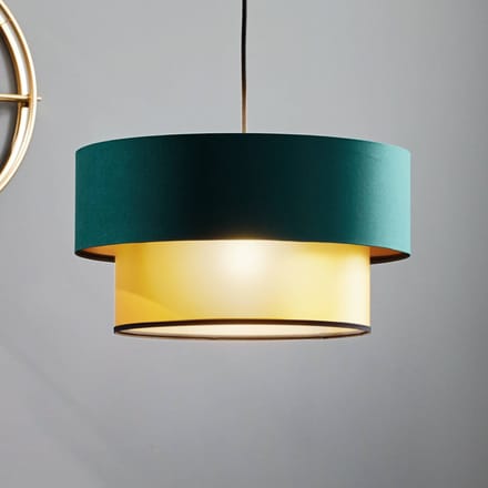 Maco Design Hanglamp Dorina, groen/goud Ø 40cm