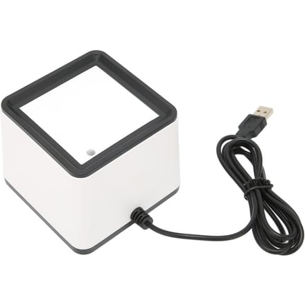Scanner portable multifonction tout-terrain mains libres pour bureau, paiement mobile, scanner de codes-barres white