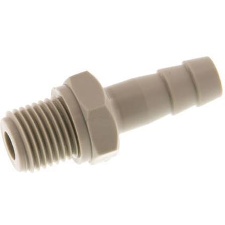 G 1/4'' Buitendraad x 8mm Polypropylene (PP) Slangpilaar 10 Bar