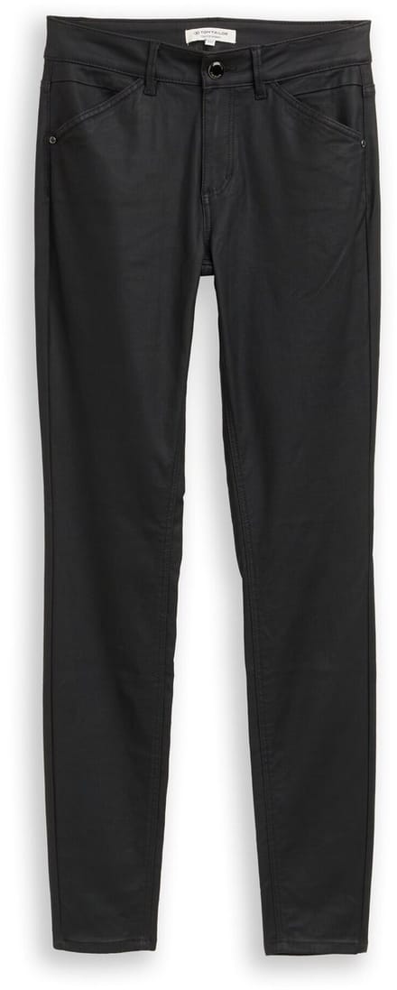 Tom Tailor - Coated TTLUCIE SKINNY jeans - Maat 30/32 - coated black denim