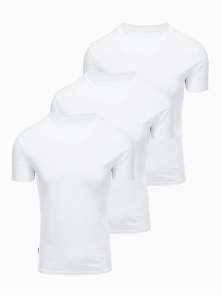 OMBRE T-shirt - Regular Fit - Korte Mouw - Effen Wit L