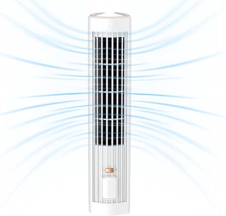 KZQ Mini Draagbare Handventilator - 100 Snelheden - 29000 TPM - USB Oplaadbaar - Met LED Display - Voor Reizen Buiten Make-up - Wit