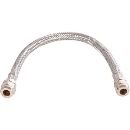 BPE RVS flexibele slang 35cm 10mm knel x 10mm knel