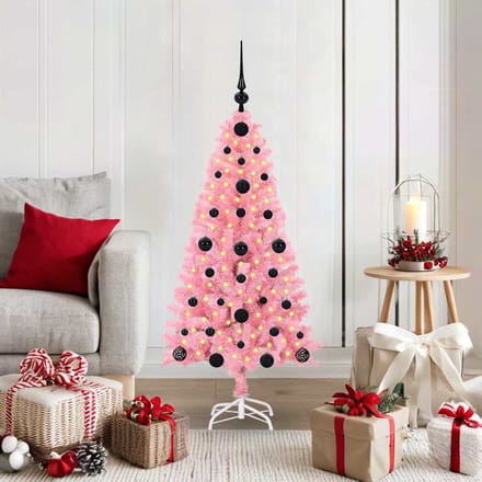 vidaXL - Kerstboom - Roze - 120 - cm - PVC