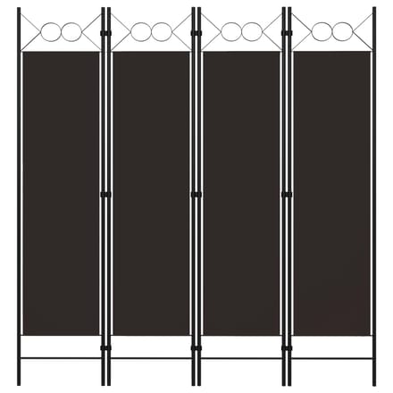 vidaXL - Kamerscherm - met - 4 - panelen - 160x180 - cm - bruin