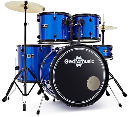 BDK-1 Fullsize Beginnersdrumstel van Gear4music, Blauw