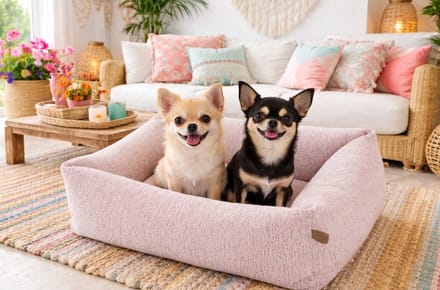 Hondenmand Ibiza Pastel Roze 85cm Medium - Wasbare Hoes - 4 Maten - 7 Kleuren