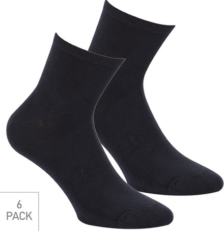 Boru Bamboo - 6-Pack - Quarter Sokken - Bamboe - Naadloos - Heren / Dames - marine - 40-46 - 2302
