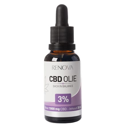 Renova CBD olie 3% 30ml - 1000mg CBD - cannabidiol - hennepolie