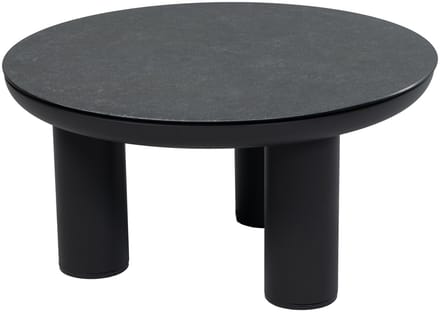 Loungetafel Capri 60øcm | Matt Black & Grey