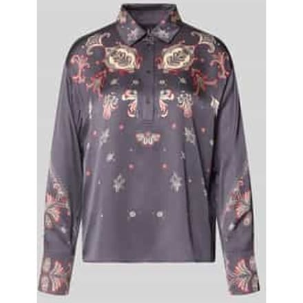 Blouseshirt met korte knoopsluiting