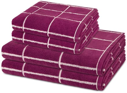 Ross Sonstiges 2 X handdoek 2 X douchehanddoek - in set 4 pack Sensual Skin Karo