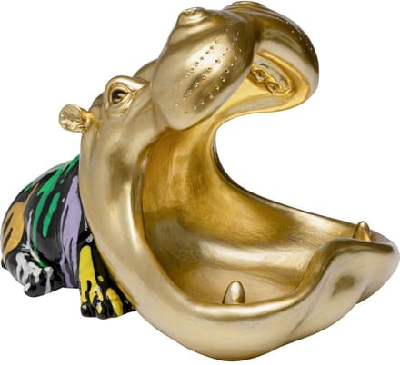 Serveerschaal goud nijlpaard verfdruppels Kare Design