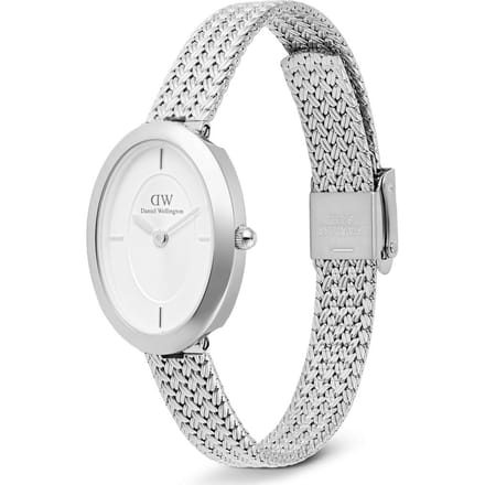 Daniel Wellington DW Watch Juliette Braided Mesh White Sunray Silver 20x26mm